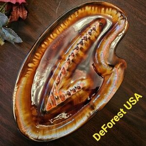 Vintage Ceramic Ashtray DeForest USA Pottery Mid Century Large EUC